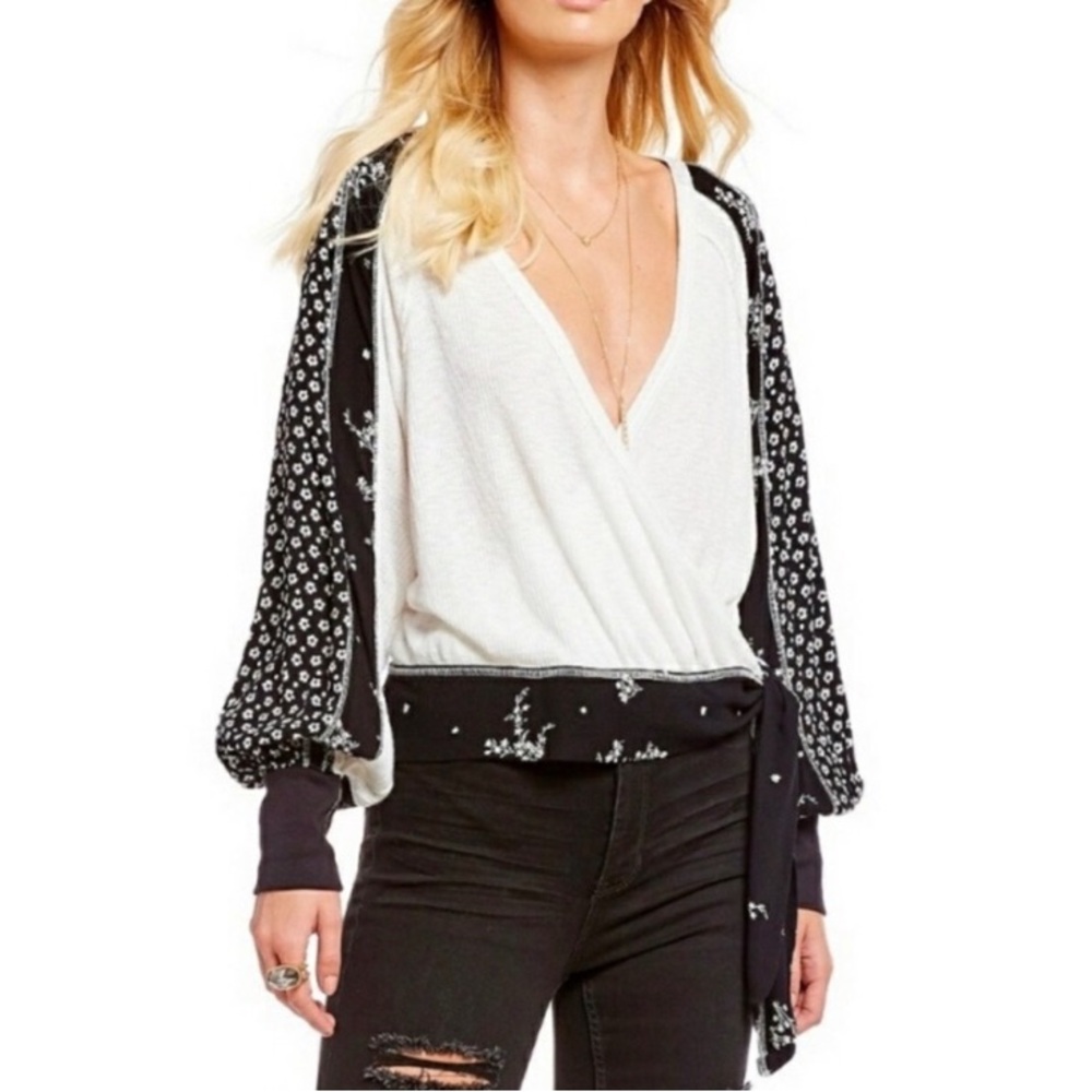 Free People Auxton Thermal Wrap Top Size Small